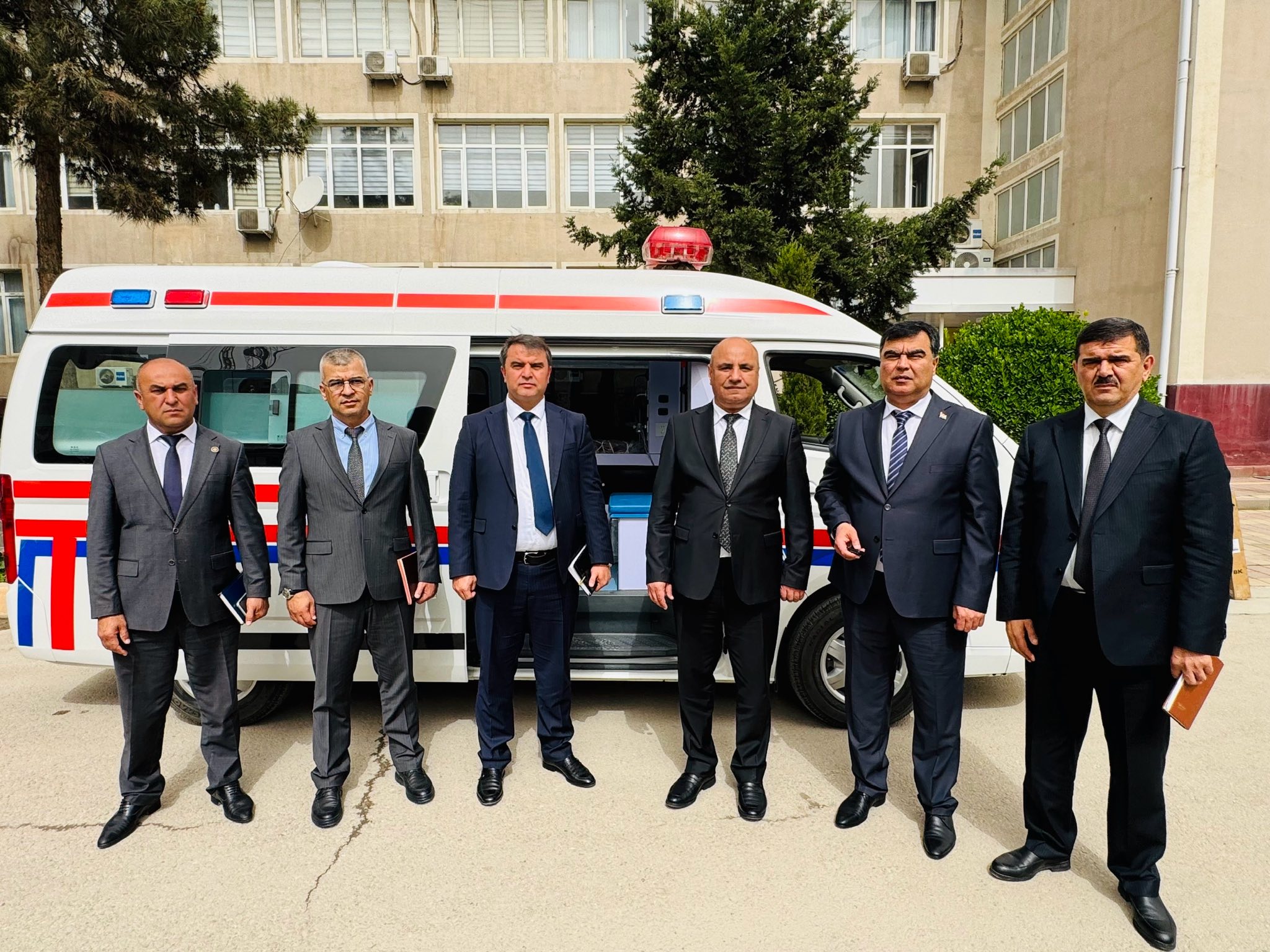 A new ambulance was donated to a hospital in Bokhtar.