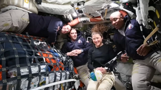 The Orion spacecraft is heading to the Moon as part of the Artemis 2 mission.
