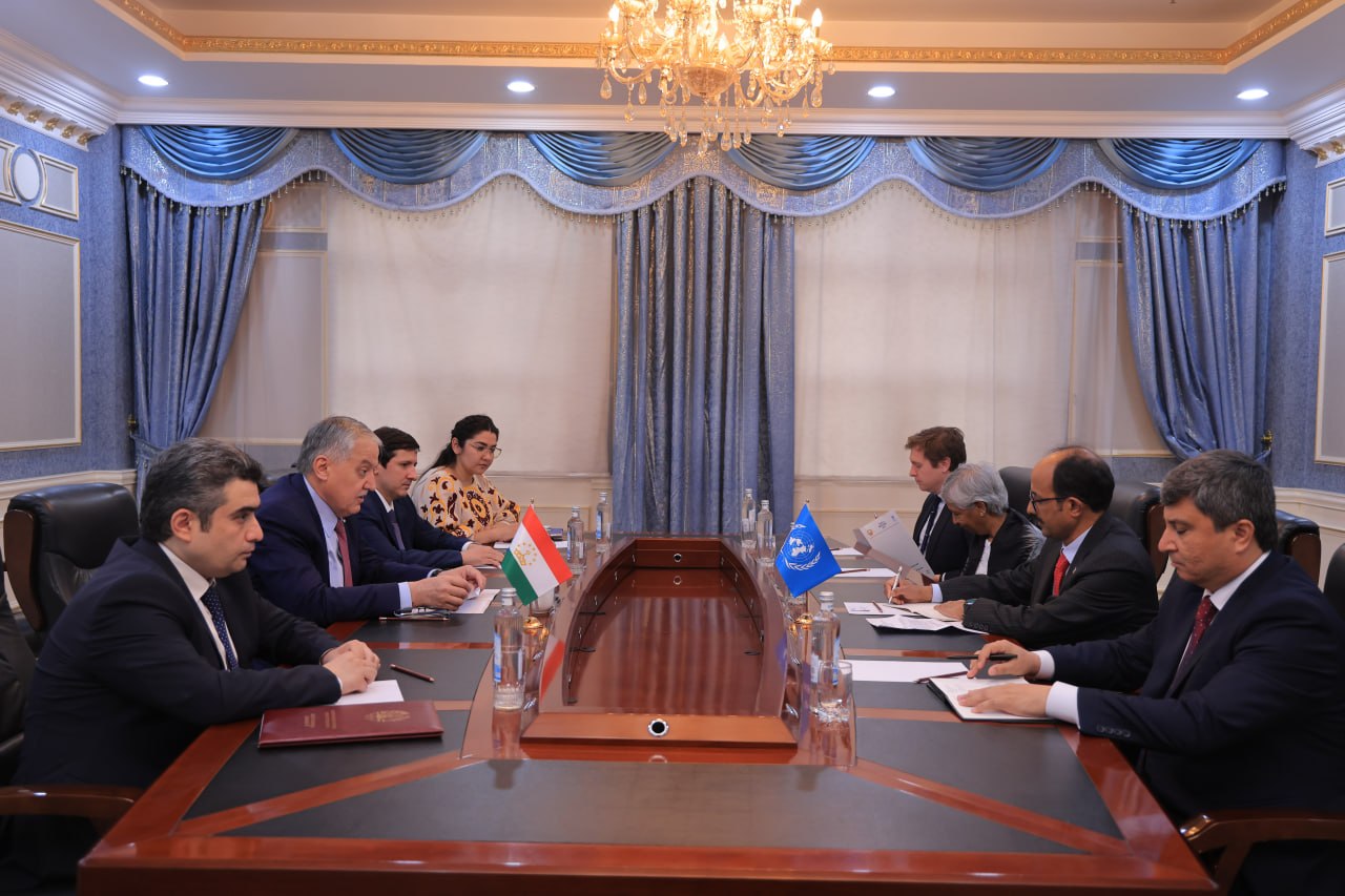 Tajikistan's Foreign Minister discussed disaster risk reduction with a UN representative.