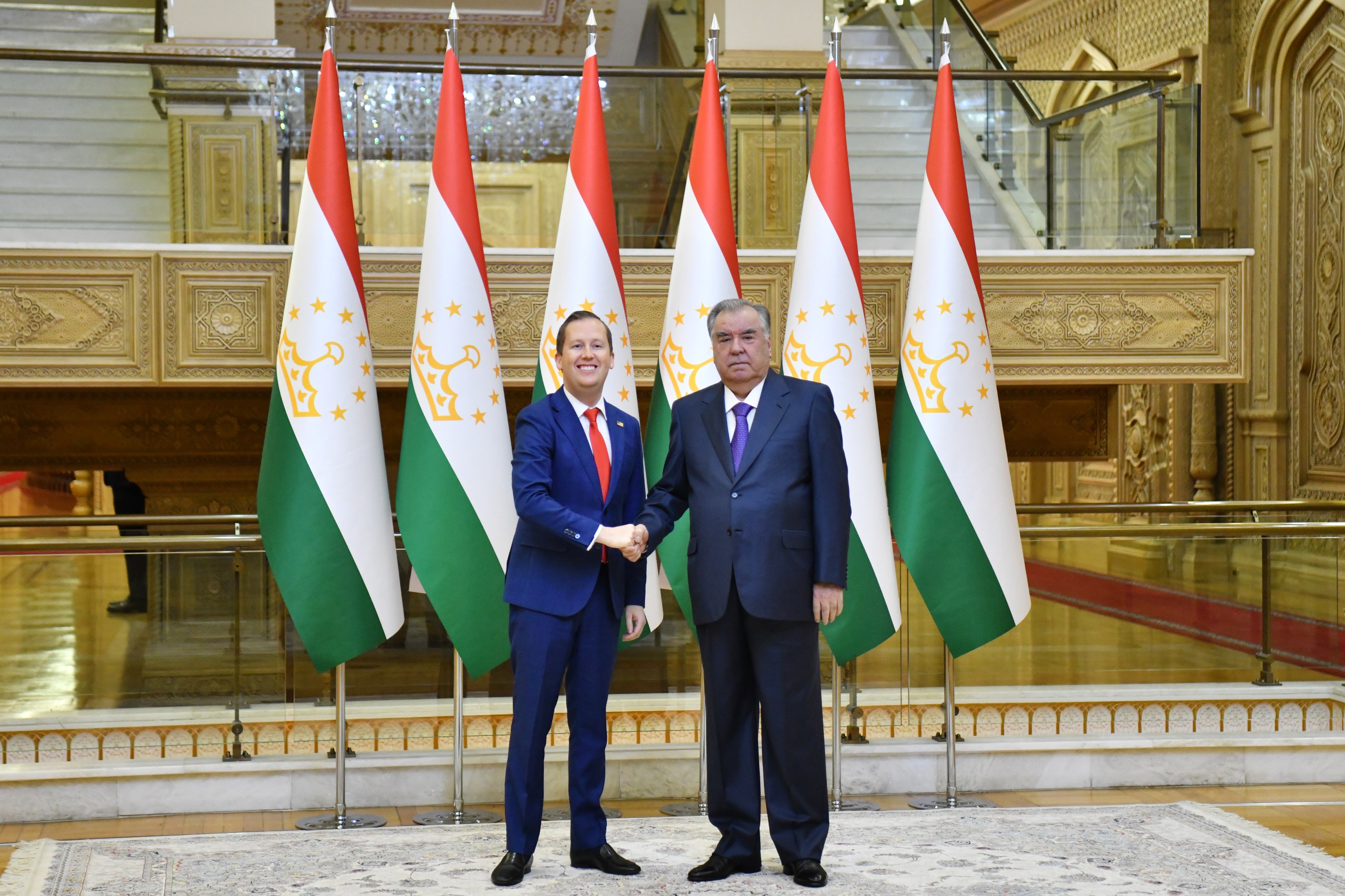 Emomali Rahmon met with a US representative to discuss investment and security.