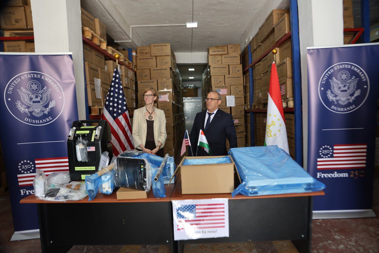 The United States transferred medical equipment worth $1.87 million to Tajikistan