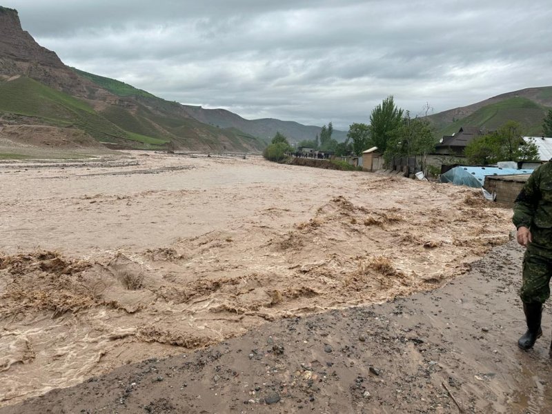 Mudflows, rising river levels, and a dust storm are expected in Tajikistan.