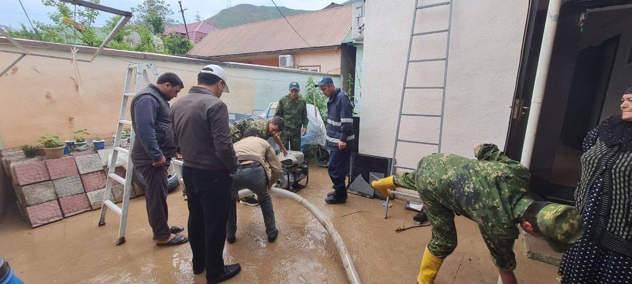 A mudflow occurred in the Varzob district after heavy rains.