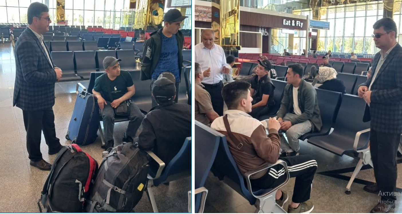 Khujand Airport held outreach activities for migrant workers.