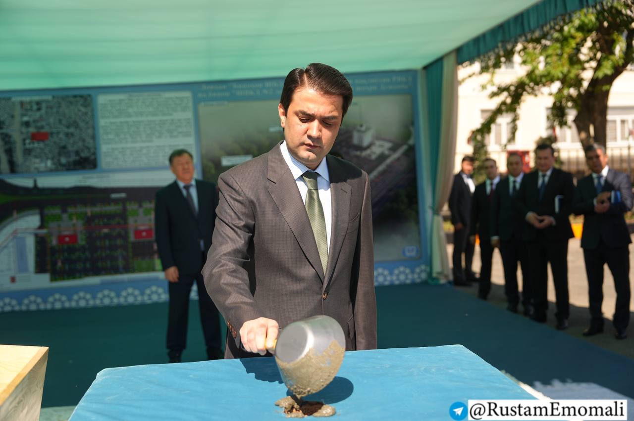 Rustami Emomali launched construction of Interior Ministry facilities in Dushanbe