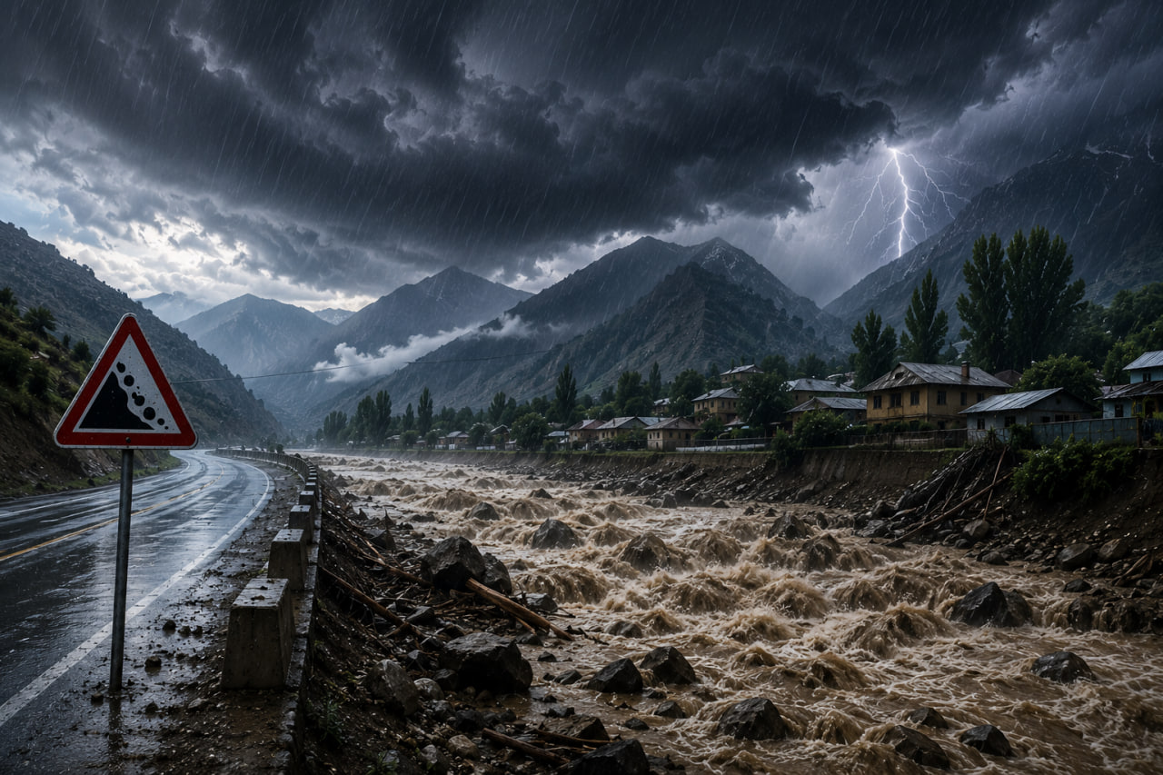 Heavy rain, thunderstorms and possible mudflows are expected in Tajikistan on May 10–12.