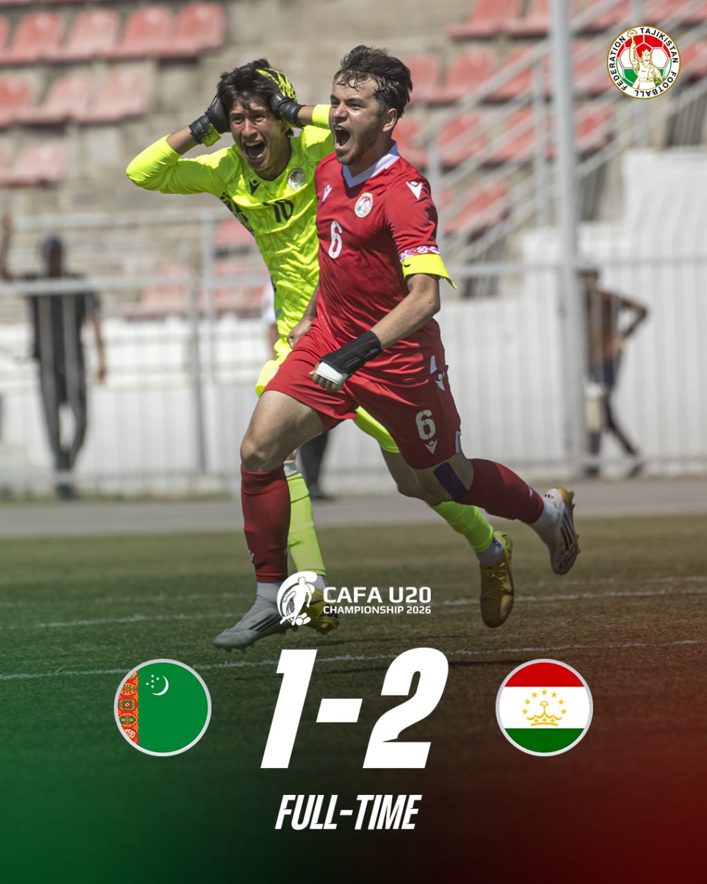 Tajikistan U20 team starts with victory at CAFA