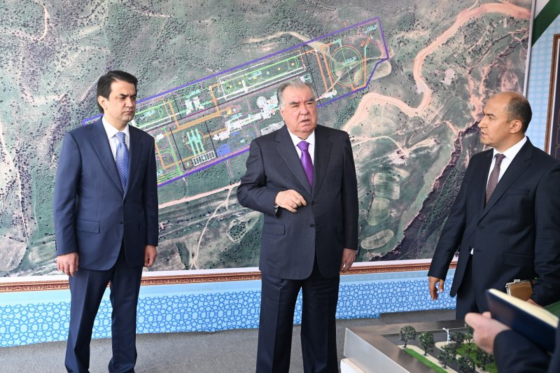 Emomali Rahmon launched the construction of two cement plants in Varzob.