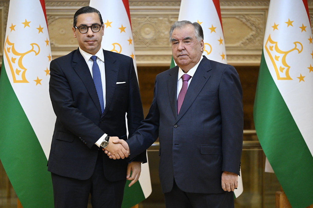Tajik President Emomali Rahmon received the Minister of Foreign Affairs of the Republic of Cyprus, Constantinos Kombos.