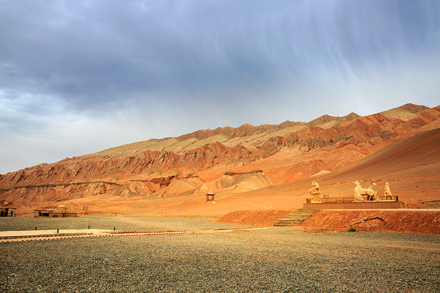 Journalists from Tajikistan visited the famous Fire Mountains in Turpan.