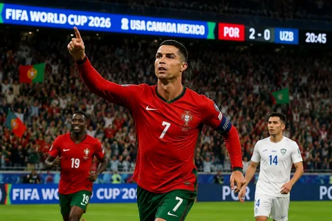 Ronaldo sets World Cup record in match against Uzbekistan