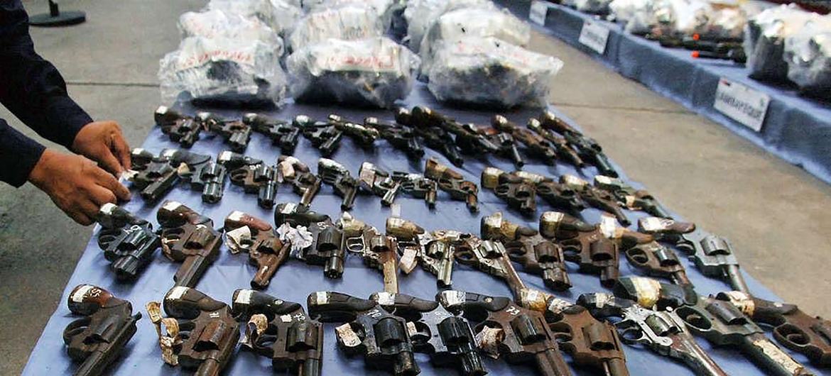 The UN warned of the threat of illegal arms trafficking.