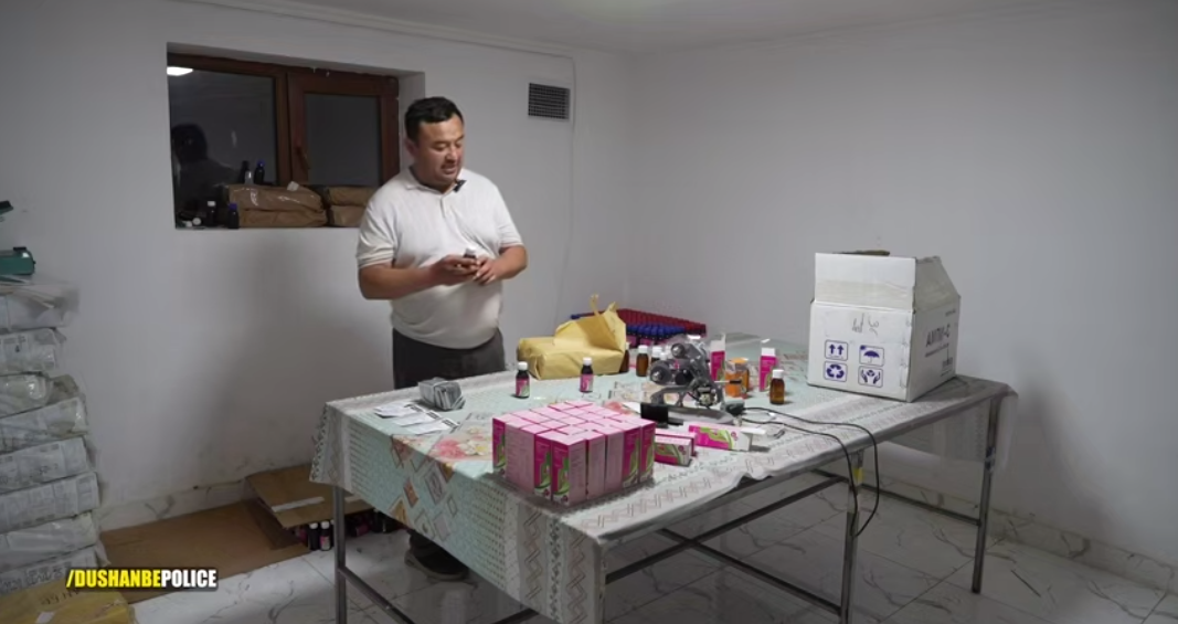 An underground production facility for counterfeit children's medications was discovered in Dushanbe.