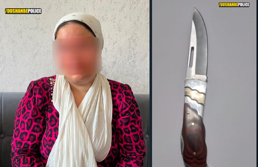 A woman has been detained in Dushanbe on suspicion of stabbing her neighbor.