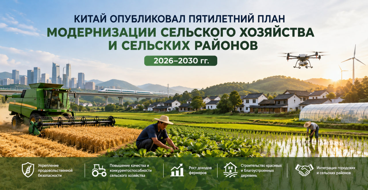 China has released a five-year plan to modernize agriculture and rural areas.