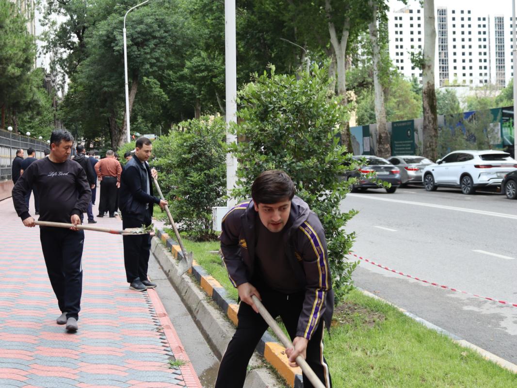 An environmental campaign was held in Dushanbe for Environment Day.