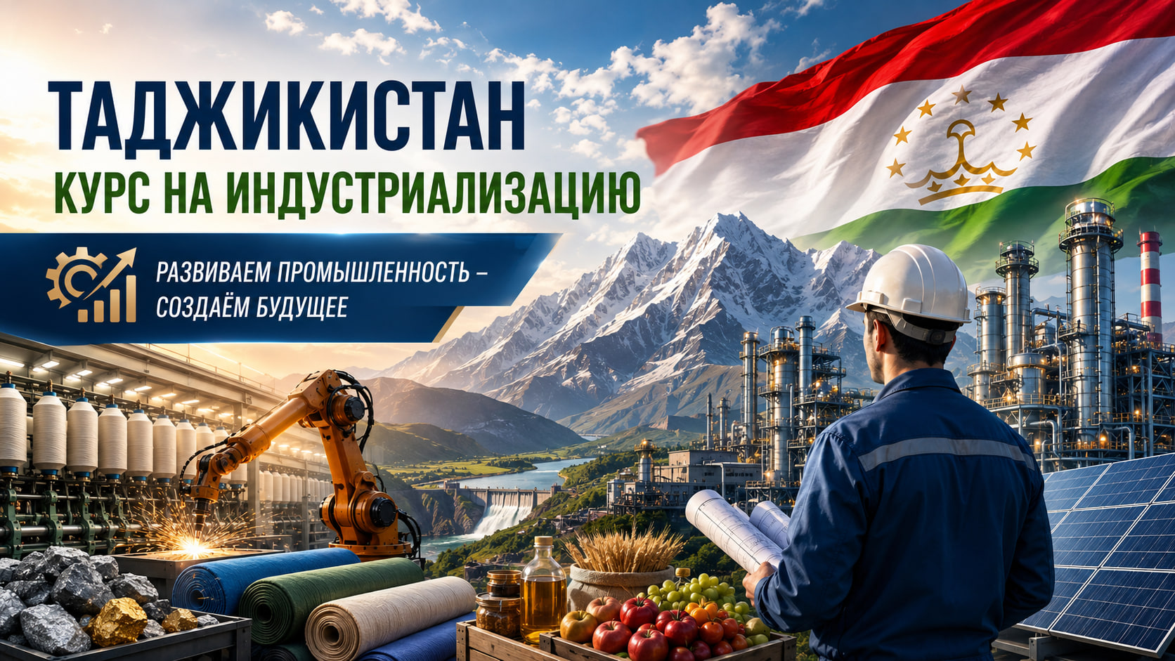 Tajikistan intends to increase the share of industry in GDP to 30% by 2030.