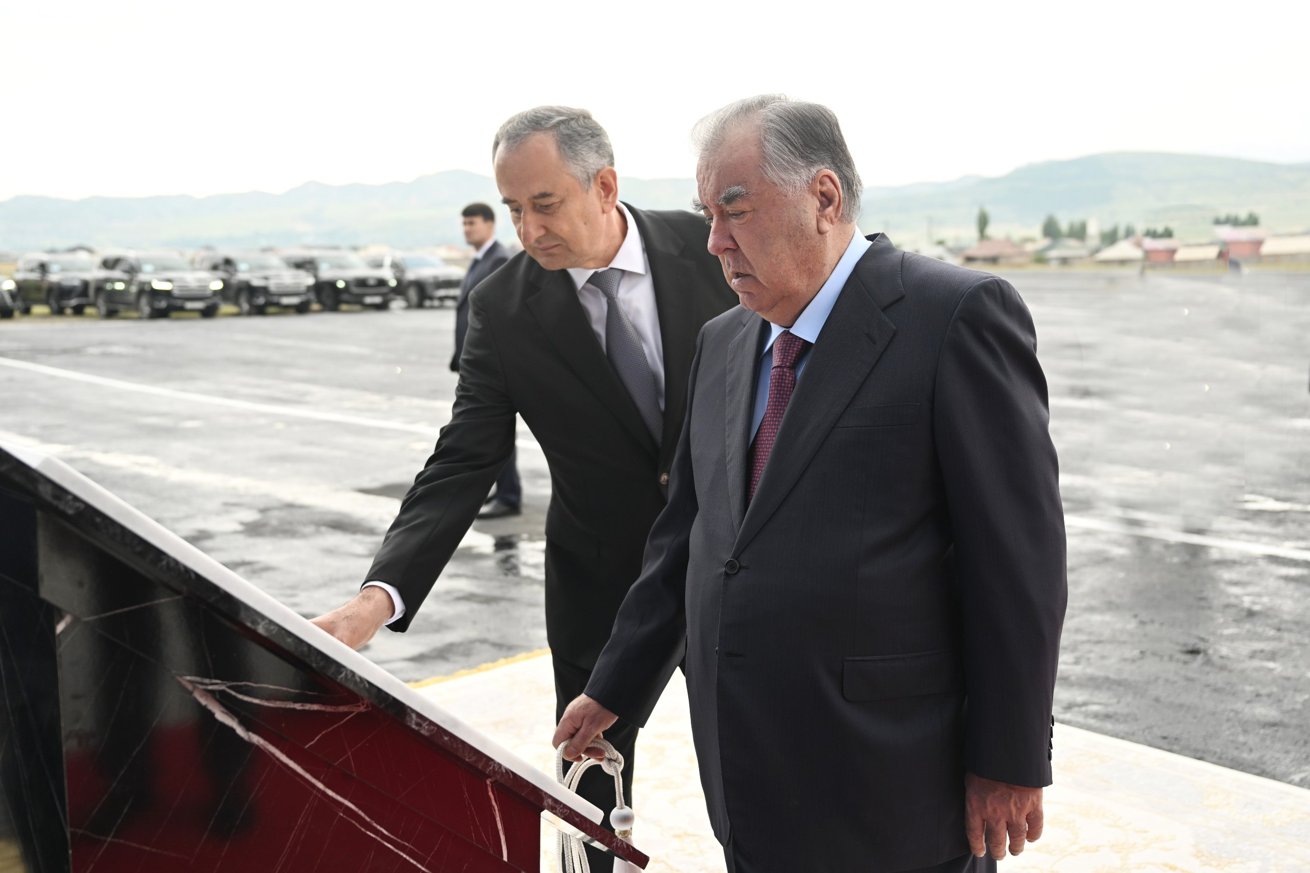Emomali Rahmon opened the renovated Khovaling Airport building.
