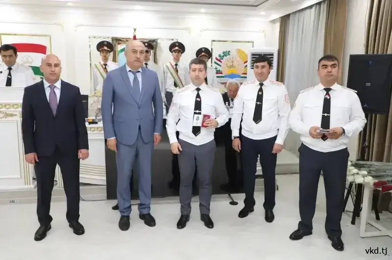 In Tajikistan, employees and veterans of the State Traffic Inspectorate were awarded.