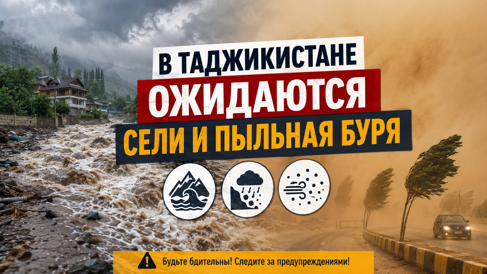 Mudflows and dust storms expected in Tajikistan