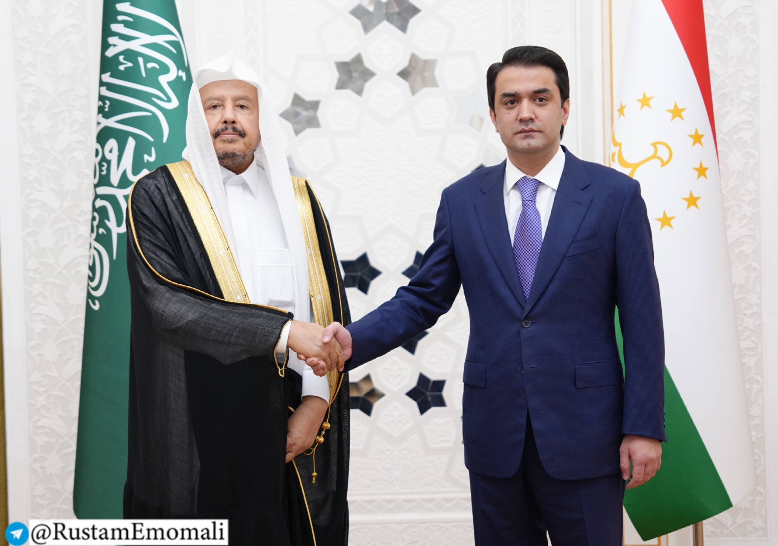 Rustam Emomali met with the head of the Saudi Arabian parliament.