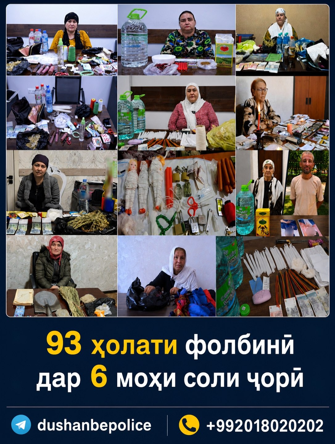 In Dushanbe, 93 cases of fortune-telling were identified in six months.