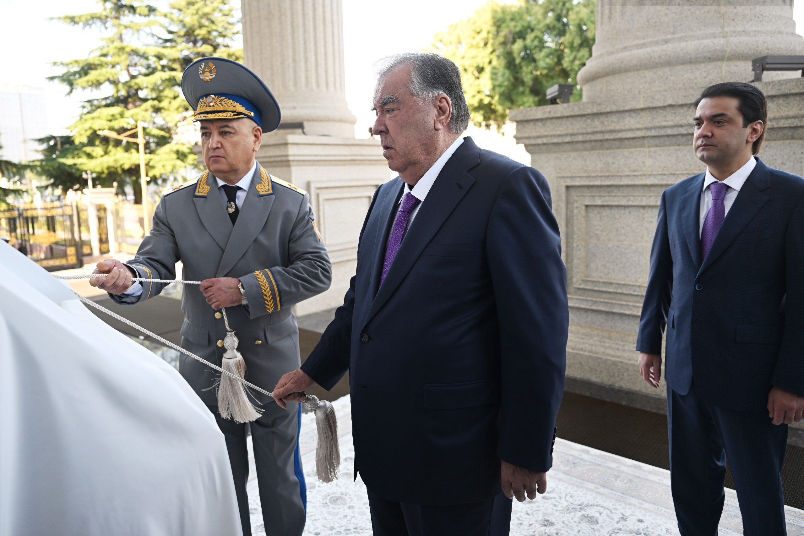 Emomali Rahmon and Rustam Emomali opened the new building of the Ministry of Justice of Tajikistan