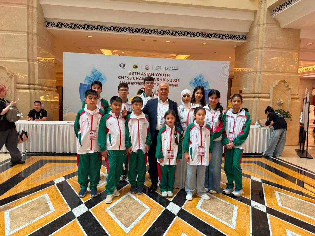The Tajikistan youth team traveled to China for the Asian Chess Championship.