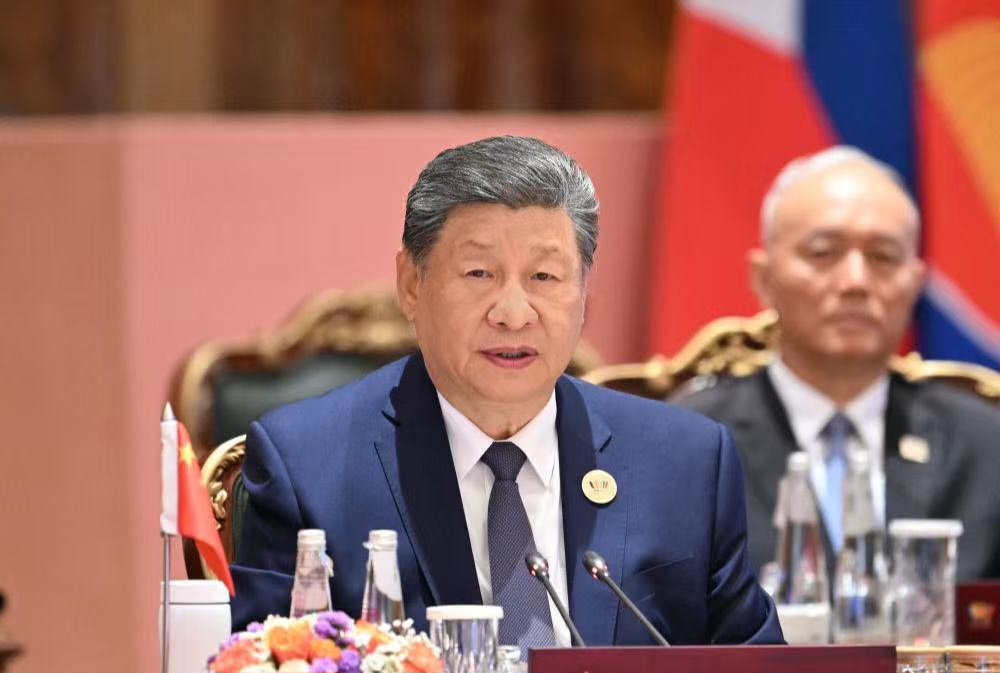 Xi Jinping delivered a speech on the second day of the BRICS leaders' meeting in New Delhi.